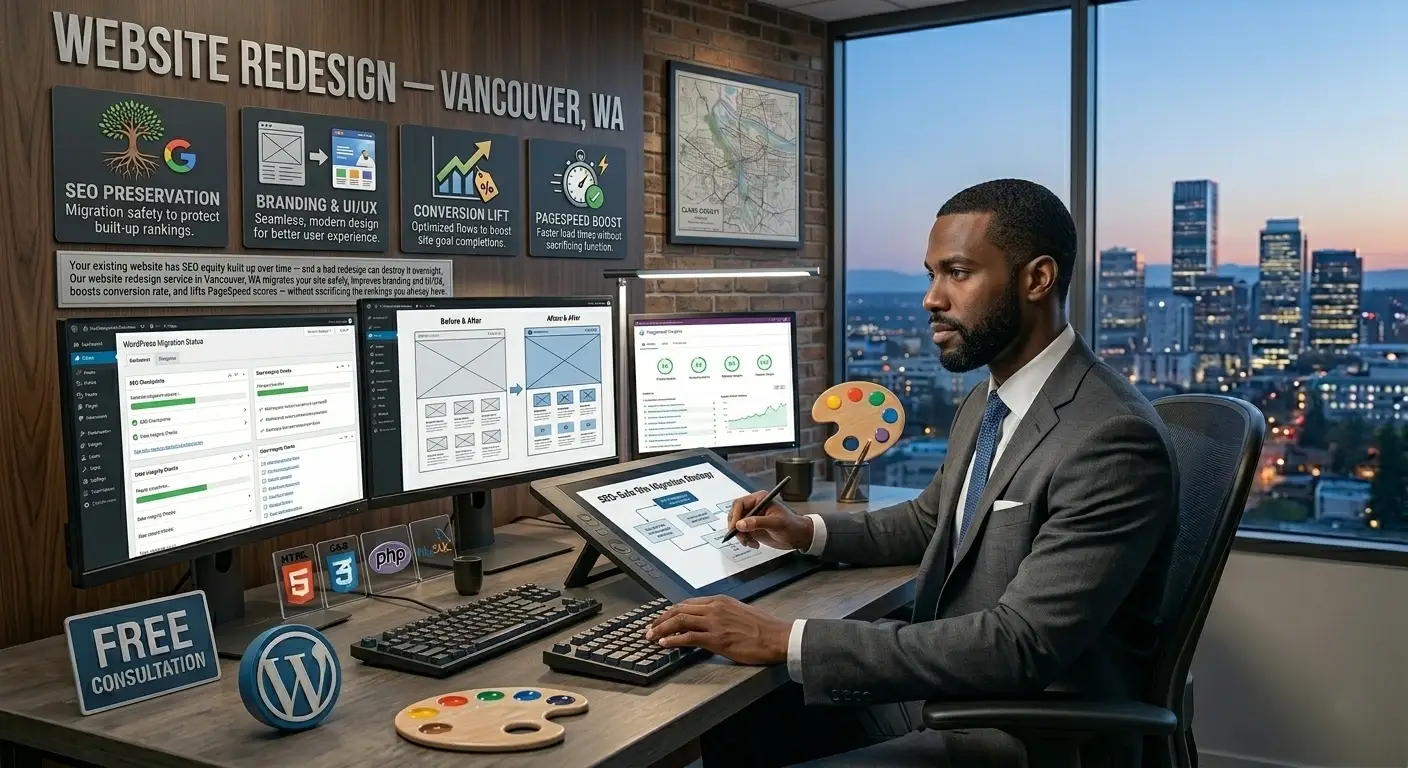 Website Design in Vancouver WA creating modern responsive and SEO friendly business websites